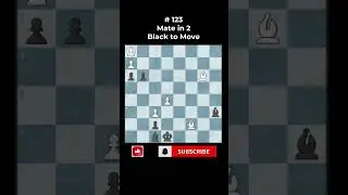 Mate in 2! Black to move #chess #tactics #puzzle #matein2 #viral #shorts #learn #tricks #brilliancy