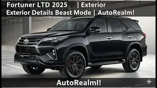 hToyota Fortuner LTD 2025 Black 🖤 | Full Exterior & Interior Review | AutoRealm | Black & White