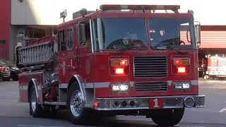 Long Beach Fire Dept. Engine 1 (Reserve) & Rescue 1 Responding