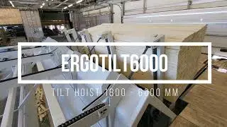 Tilt hoist ErgoTilt 6000 for 4-side moulder infeed