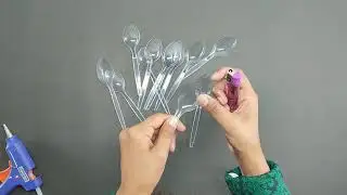 Amazing DIY Plastic Spoon Flower 🌸 | Best Out of Waste | Easy Home Decor ♻️