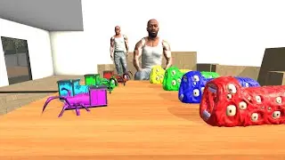 Tiny Colorful Chu Chu Charles vs Tiny Train Eaters & Franklin In Indian Bike Driving 3d 
