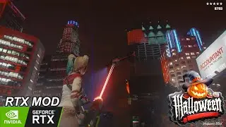 GTA 5 RTX ON &ndash; Helloween Weather & 5★ Police Chase with Girl Character! [Ultra Explosions | 4K]