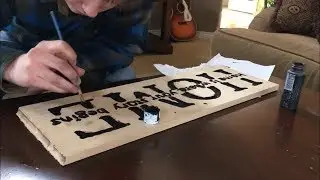 Router Engraving a Home Decor Sign