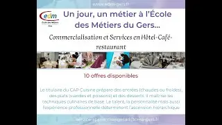 1 jour, 1 m&eacute;tier - CAP Commercialisation et Services en H&ocirc;tel-Caf&eacute;-Restaurant.
