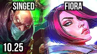 SINGED vs FIORA (TOP) | 1.2M mastery, 4/2/9, 300+ games | KR Diamond | v10.25