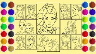 How To Draw KPop Demon Hunters - Sand Painting - Rumi, Mira, Zoey, Saja Boys, Huntrix, Golden