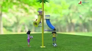 FE18 | Tri Basket | Play Ground Equipments For Kids | 8080260260 by royalplay.in