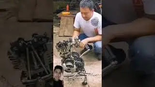 as&iacute; funciona un motor 4 tiempo 100% real / impresionante 😱 #shorts #viral #motor #150 #varillero