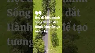Học để hiểu m&igrave;nh, sống để dẫn dắt, h&agrave;nh động để tạo tương lai #phattrienbanthan 