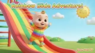 Rainbow Slide Adventure with Zuzu &ndash; Toddler Colors & Fun Movement Nursery Rhyme