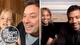 Jimmy's Daughter Loses a Tooth While He Interviews Russell Wilson and Ciara