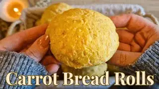 Soft Carrot Bread Rolls | Cozy Baking ♡