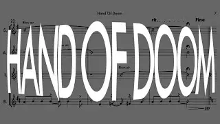 Hand Of Doom | Sax Quartet | Score Video