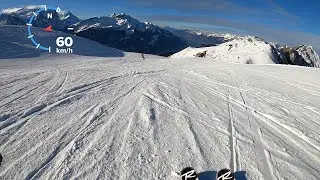 Skiing Meiringen-Hasliberg | Slopes 8 & 5 | GoPro Speed Overlay ⛷️ | Switzerland 🇨🇭