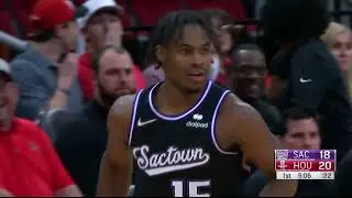 Davion Mitchell skies for the Poster Dunk | Sacramento Kings vs Houston Rockets