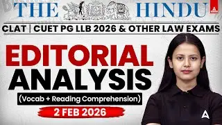 2 February 2026 The Hindu Newspaper CLAT 2027 | The Editorial Analysis Vocab & Reading Comprehension