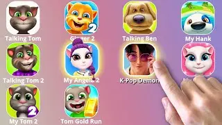 Talking Tom,KPop Demon Hunters,Roblox,My Angela 2,Ginger 2,My Hank,Talking Ben,My Tom 2,Tom Gold Run