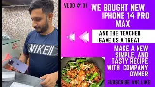We bought i phone 14 pro max// i phone deep purple color// make motton charsi karahi // food vlog#01
