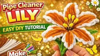 Pipe Cleaner Hibiscus Flower 🌺 | Easy DIY Pipe Cleaner Flower Craft for Beginners #pipecleaner #diy