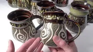 Hand Thrown Mugs by Rebecca Livingston