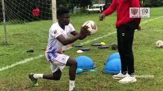 Salifu Ibrahim working it hard with fitness coach