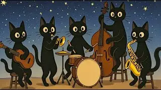 Black Cats' Retro Swing Smooth Jazz with Deep Bass for Work & Focus