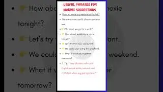 Useful Phrases for Making Suggestions in English | Speak Naturally