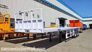 3 Axle 40 Feet Semi Truck Flatbed Trailer for Sale in Tanzania Dar es Salaam