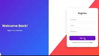 Split Login/Registration Page | Using Html + Css +Js | Full Source Code |