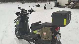 Romet Tank 125, -10C odpalanie silnika część 2-ga po 5 kilometrach.