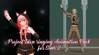 Sims 2 Animation Pack: Project Diva Singing Animations Convertation (FREE DOWNLOAD)