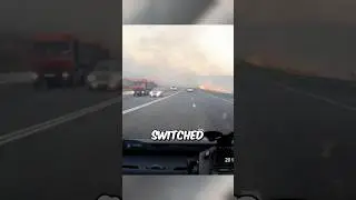 Driver Speeds Into Heavy Smoke &mdash; Instant Regret!