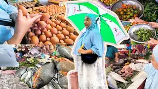 BELANJA KEPASAR TRADISIONAL || TANCAP GAS WALAUPUN HUJAN