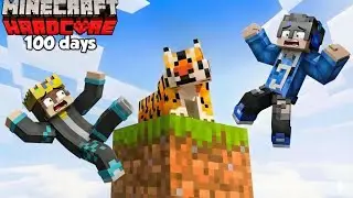 I Survived 100 Days In One Block With A TIGER In Minecraft Hardcore (Hindi)