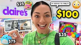 $100 BUDGET SHOPPING CHALLENGE AT CLAIRES!!💸🤑 *EXTREME EDITION*