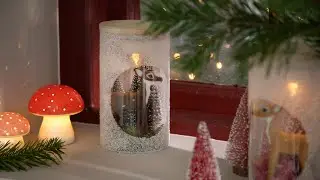 Christmas decoration in glass jar - DIY by S&oslash;strene Grene