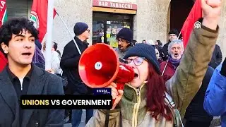 Milan unions challenge Meloni&rsquo;s budget as thousands fill the streets