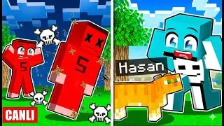 [ CANLI YAYIN ] SAMET ÖLDÜKÇE HASAN KEDİ OLUYOR !! - Minecraft