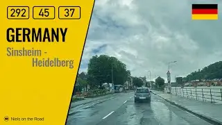 Driving in Germany: Bundesstra&szlig;e B292, B45 & B37 from Sinsheim to Heidelberg