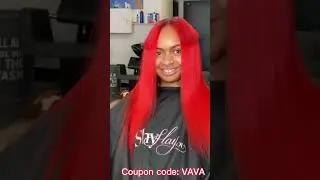 🥵Slay Colorful Hairstyle: Red Bundles Quick Weave w/Leave-out Tutorial Ft.#ELFINHAIR Review