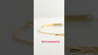 16K Gold Your Name Bar Bracelet #amazon #motherday #ramadan #short