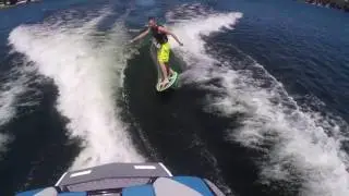 Wakesufing; Cuttting and trying so hard to do a 360