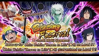 INSANE MULTI HYPE!!! Blazing Festival Exclusive Summons! NEW Obito Uchiha 