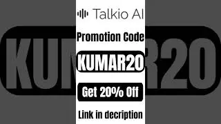 Talkio Ai Promotion Code (KUMAR20) Get 20% Off / Talkio Ai Coupon Code.