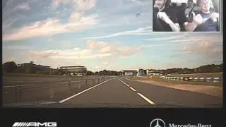 c63 AMG passenger ride at Brooklands Mercedes benz world