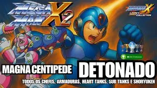 MEGAMAN X LEGACY COLLECTION 1 | MEGAMAN X2 | MAGNA CENTIPEDE | 1000G | PLATINA | SEM COMENT&Aacute;RIOS 🏆