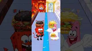 Demon SpongeBob vs Angel Patrick: WHO WINS? #shorts #spongebob #funny #gaming