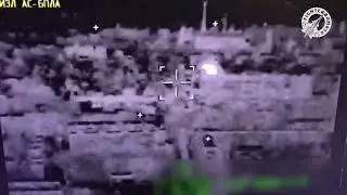 Footage of strike of Russian 305 LMUR Ka-52 missile at the location of the Ukrainian Armed Forces.