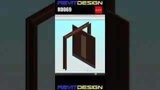 Revit Parametric Pivot Door #Shorts